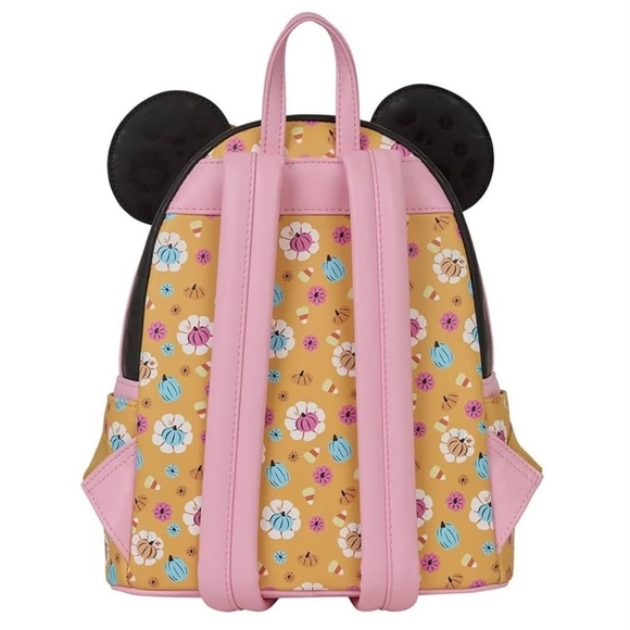 Minnie Mouse Holloween Loungefly Backpack - Black Pink Orange - Picture 4 of 5